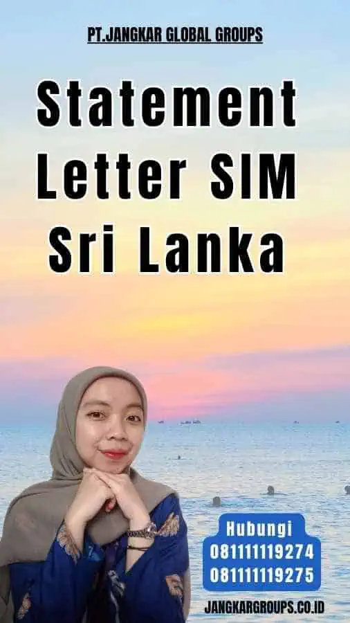 Statement Letter SIM Sri Lanka