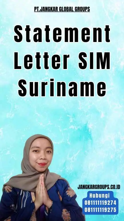 Statement Letter SIM Suriname