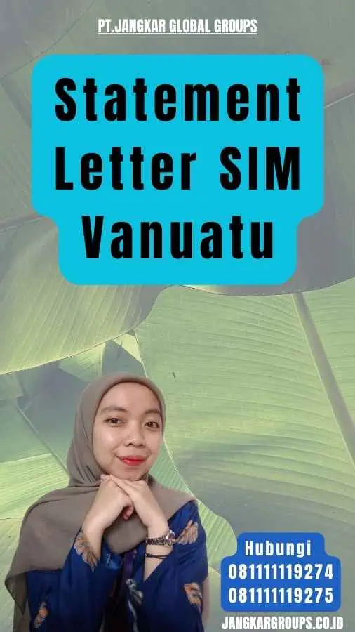 Statement Letter SIM Vanuatu