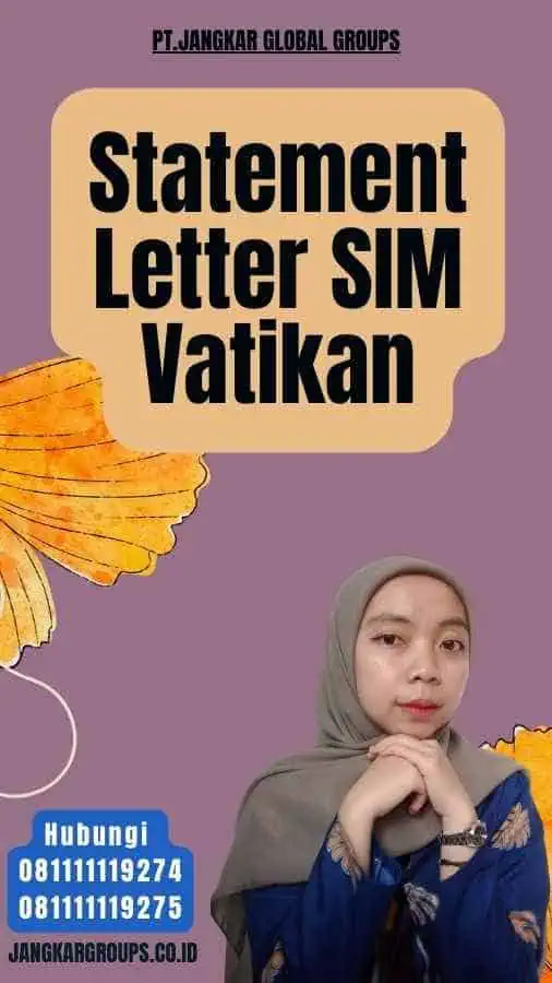 Statement Letter SIM Vatikan