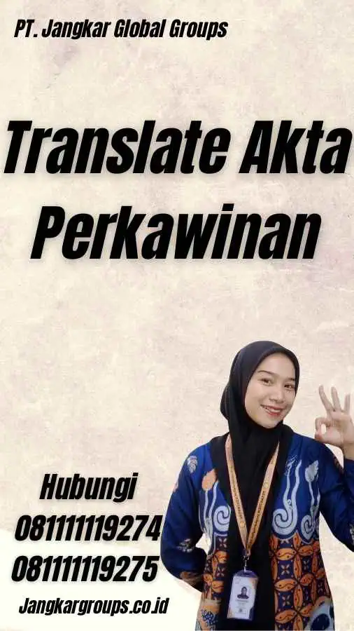 Translate Akta Perkawinan