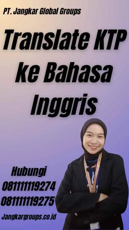 Translate KTP ke Bahasa Inggris