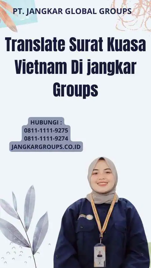 Translate Surat Kuasa Vietnam Di jangkar Groups