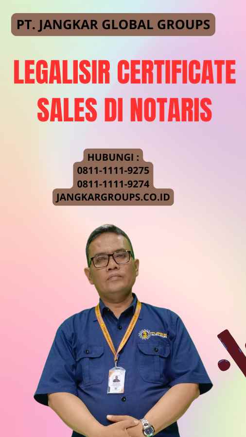 legalisir Certificate Sales di Notaris