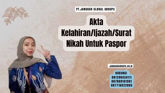 Akta KelahiranIjazahSurat Nikah Untuk Paspor