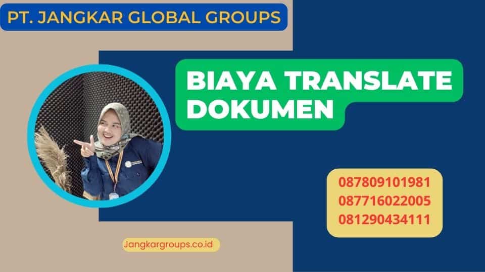Biaya Translate Dokumen