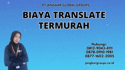 Biaya Translate Termurah