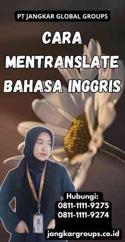 Cara Mentranslate Bahasa Inggris