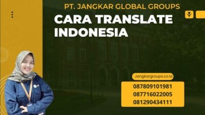 Cara Translate Indonesia