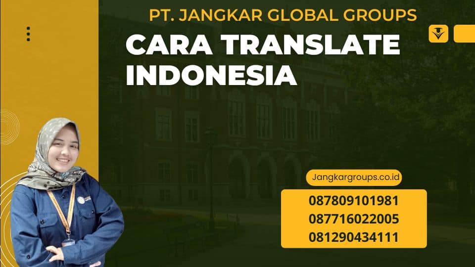 Cara Translate Indonesia