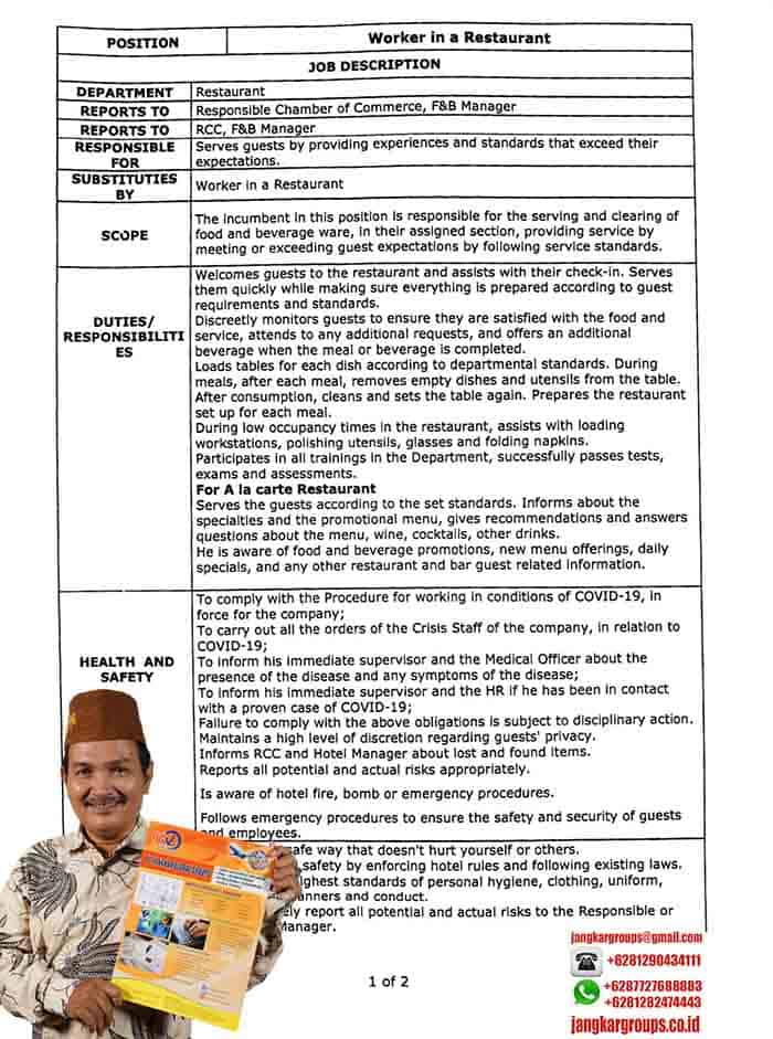 Contoh Job Description Bulgaria