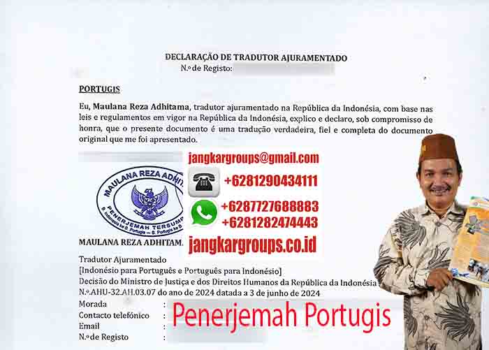 Contoh Penerjemah Tersumpah Portugis