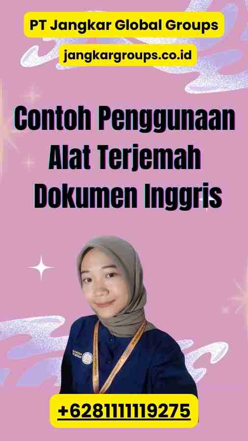 Contoh Penggunaan Alat Terjemah Dokumen Inggris