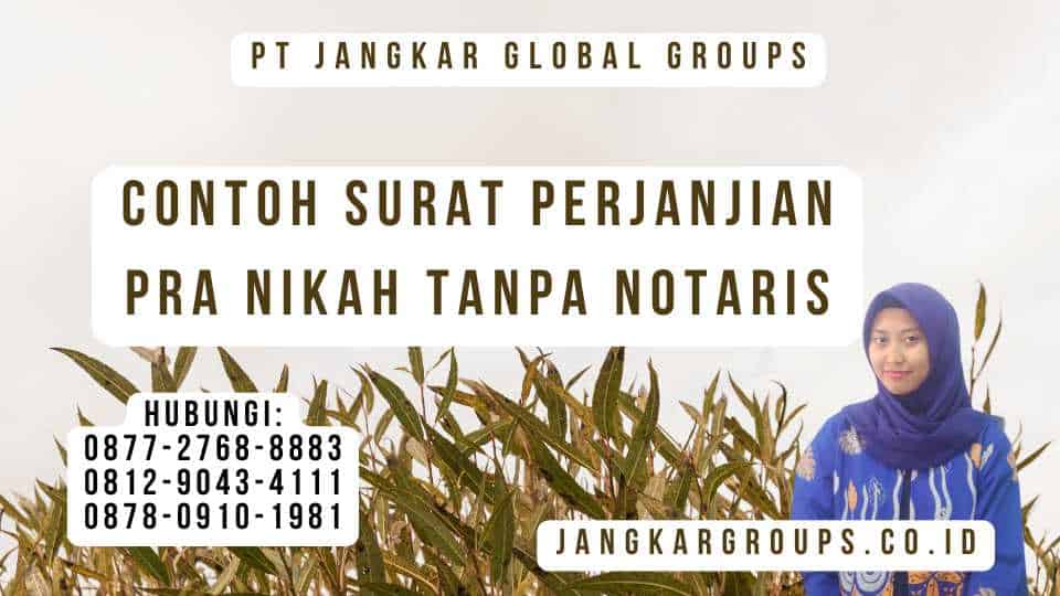 Contoh Surat Perjanjian Pra Nikah Tanpa Notaris