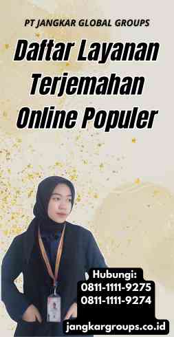 Daftar Layanan Terjemahan Online Populer