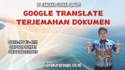Google Translate Terjemahan Dokumen