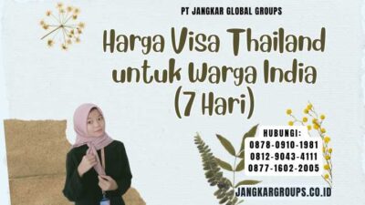 Harga Visa Thailand untuk Warga India (7 Hari)