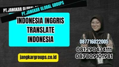 Indonesia Inggris Translate Indonesia