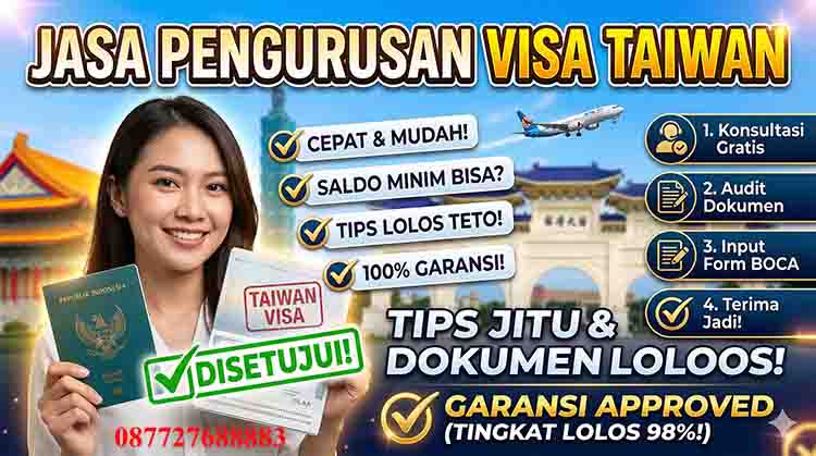 Infografis Jasa Pengurusan Visa Taiwan