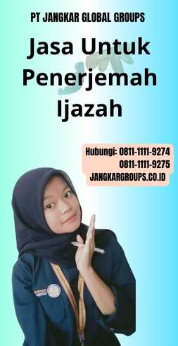 Jasa Untuk Penerjemah Ijazah