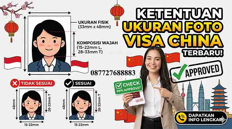 Ketentuan Ukuran Foto Visa China Terbaru