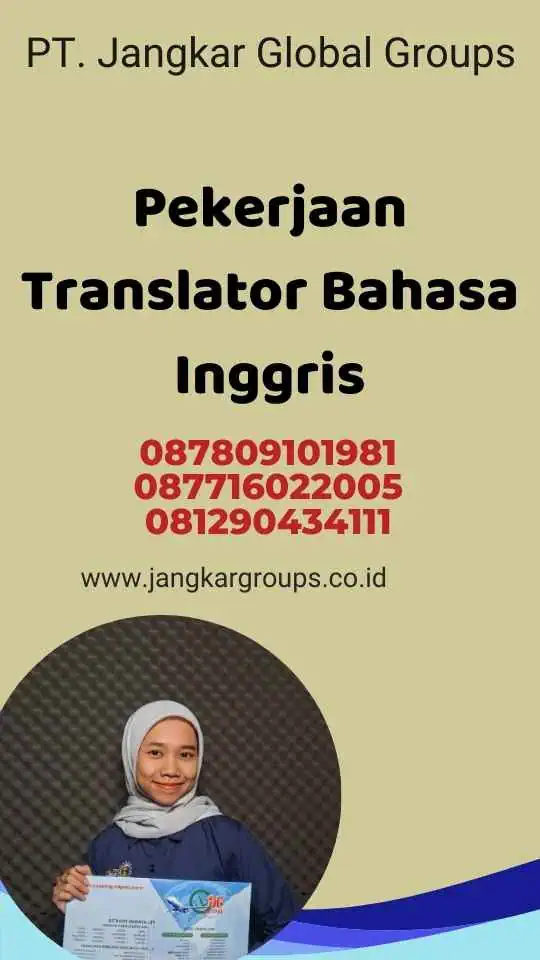 Pekerjaan Translator Bahasa Inggris