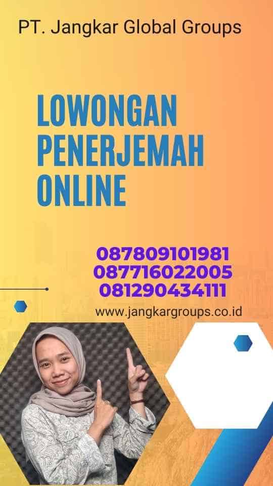 Lowongan Penerjemah Online