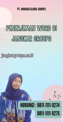 Penerjemah Word di Jangkar Groups