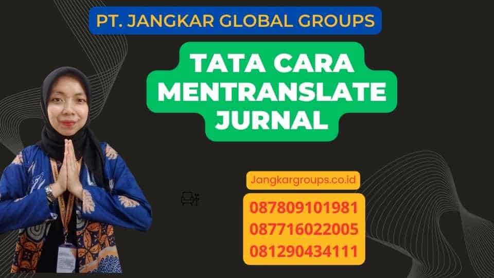 Tata Cara Mentranslate Jurnal
