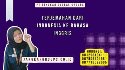 Terjemahan Dari Indonesia Ke Bahasa Inggris