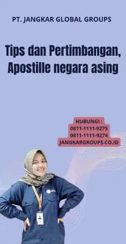 Tips dan Pertimbangan, Apostille negara asing