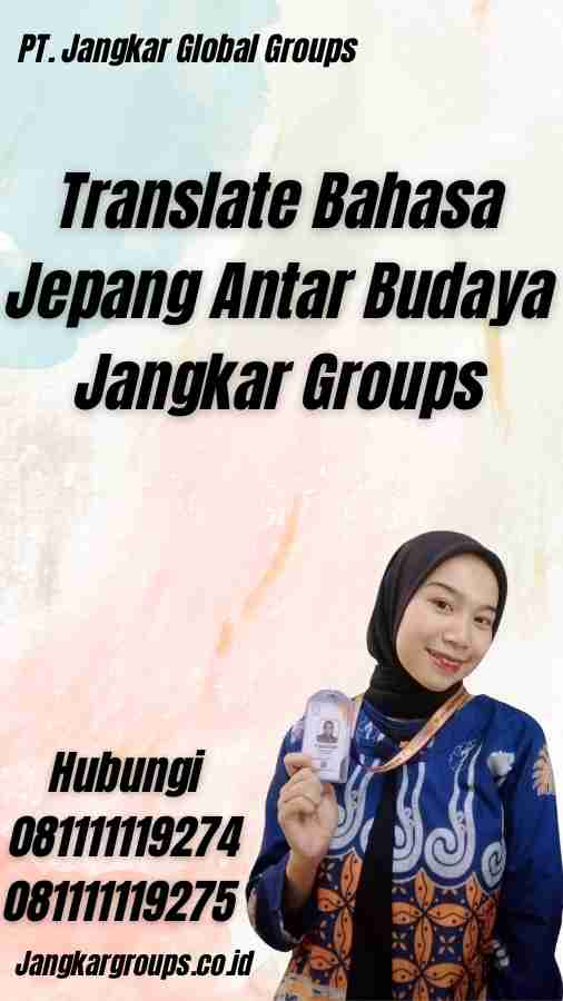 Translate Bahasa Jepang Antar Budaya Jangkar Groups