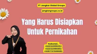 Yang Harus Disiapkan Untuk Pernikahan