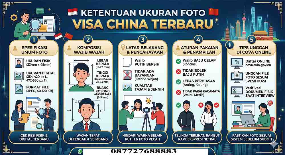 Ketentuan Ukuran Foto Visa China Terbaru