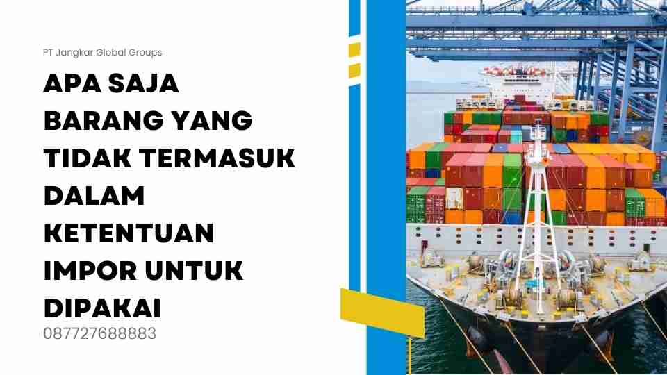 Apa saja barang yang tidak termasuk dalam ketentuan impor untuk dipakai