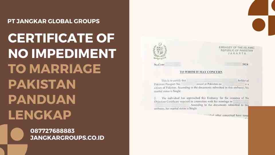 Certificate Of No Impediment To Marriage Pakistan