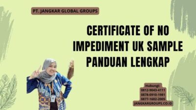 Certificate Of No Impediment UK Sample Panduan Lengkap
