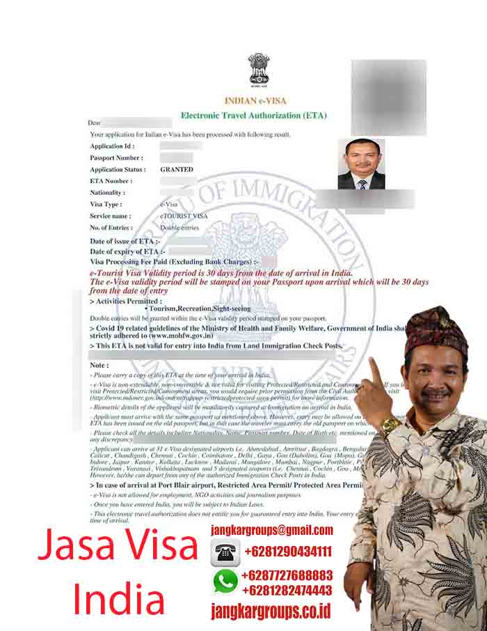 Contoh EVisa India