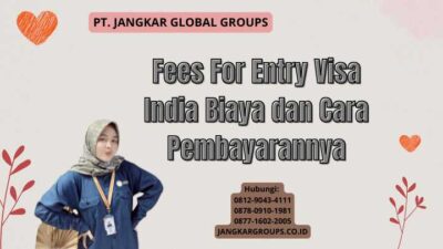 Fees For Entry Visa India Biaya dan Cara Pembayarannya