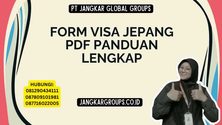 Form Visa Jepang Pdf Panduan Lengkap