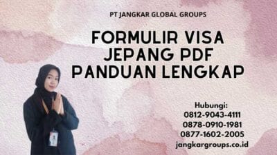 Formulir Visa Jepang Pdf Panduan Lengkap