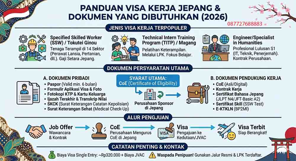 Infografis Visa Kerja Jepang