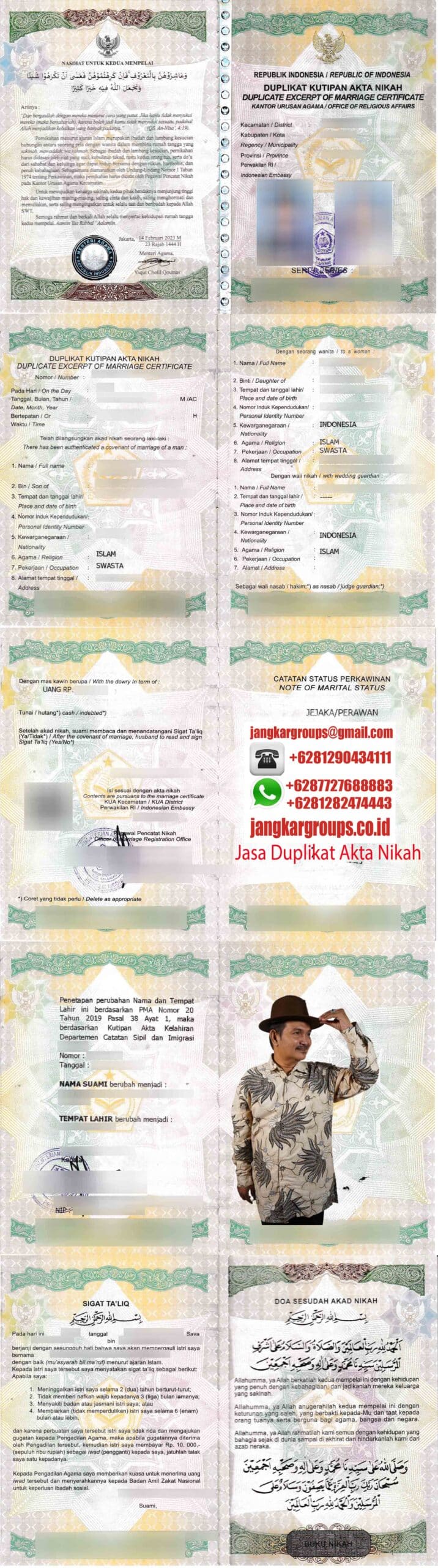 Jasa Duplikat Kutipan Akta Nikah