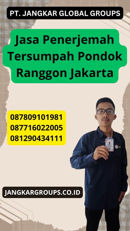 Jasa Penerjemah Tersumpah Pondok Ranggon Jakarta