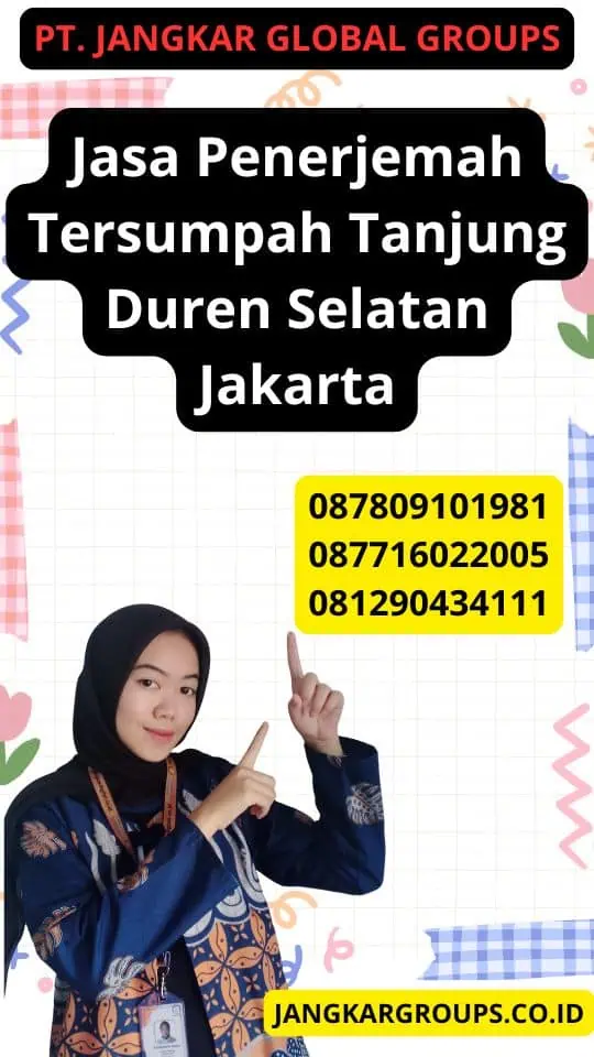 Jasa Penerjemah Tersumpah Tanjung Duren Selatan Jakarta