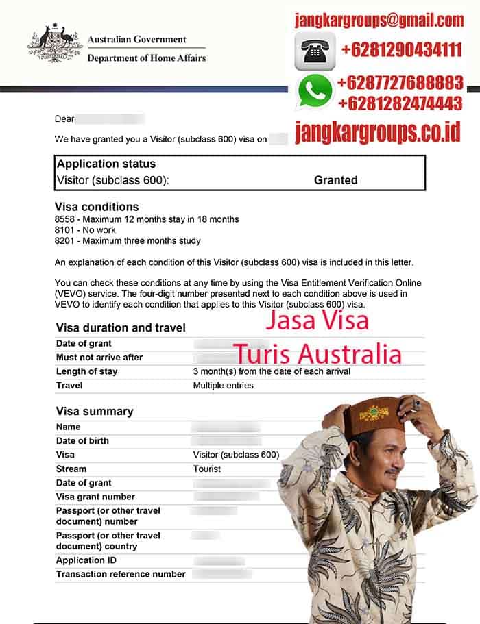 Jasa Visa Turis Australia