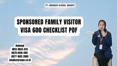 Sponsored Family Visitor Visa 600 Checklist Pdf