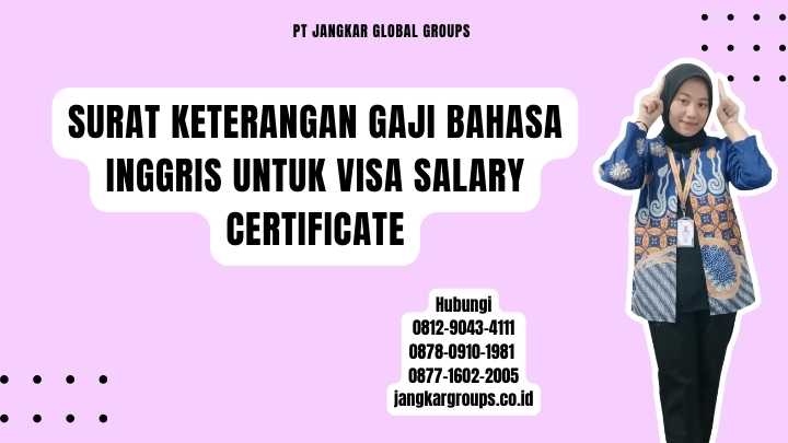 Surat Keterangan Gaji Bahasa Inggris Untuk Visa Salary Certificate