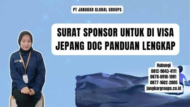 Surat Sponsor Untuk Di Visa Jepang Doc Panduan Lengkap