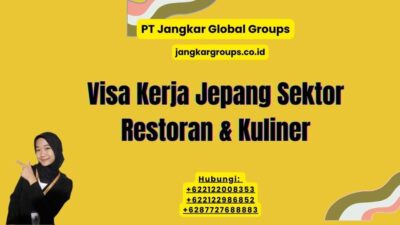 Visa Kerja Jepang Sektor Restoran & Kuliner
